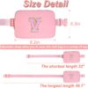 Personalized Belt Bag for Women Girls - Fashion Mini Waist Packs with Adjustable Strap - Trendy Travel Fanny Pack Crossbody Bags with Initial Letter - Teen Gifts | Peach,V