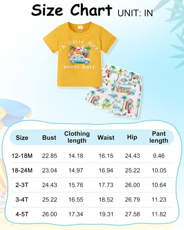 YUEMION Toddler Baby Boy Summer Outfit 1-5T Baby Boy Clothes Short Sleeve T-Shirts Top + Shorts 2Pcs Boy Clothing Casual Set