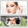 Led Car Sun Visor Vanity Mirror, Upgraded Car Mirror with Lights,Large Dimmable Light up Vanity Makeup Mirror for Car,Rechargeable Universal Rear View Mirror for Car Visor