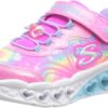 Skechers Girls' Flutter Heart Lights Groovy