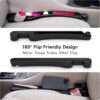 Car Seat Gap Filler Set of 2, Soft Foam Multifunctional Seat Side Gap Filler with Organizer & Hook Function, 3in1 Gap Stopper Universal Fit Car SUV Truck Fill The Gap Between Seat & Console