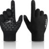 Achiou Winter Gloves, Glove for Men Women, Upgraded Touch Screen Texting Warm Running with Thermal Soft Knit Lining