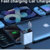 4 in 1 Retractable Car Charger [144W USB C Car Charger Adapter] Fast Car Phone Charger 48W with 34inch Cords, Gift for Men Women, Fast Car Charger for iPhone 16 Pro/16/15 Pro,Samsung Galaxy, Android