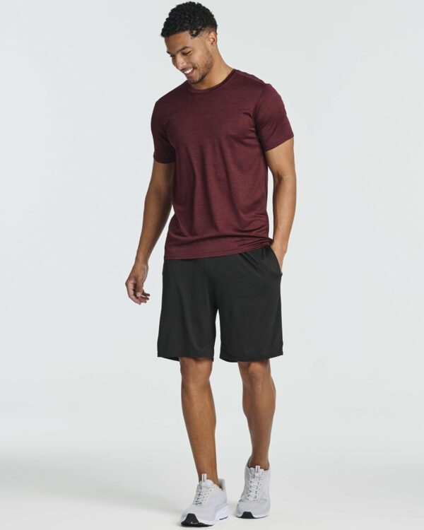 Real Essentials 5 Pack: Men’s Short Sleeve Dry Fit Active Crew Neck T Shirt - Athletic Running Gym Workout Tee Tops