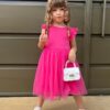 Arshiner Toddler Tutu Dress Little Girls Fluffy Summer Dresses Casual Party Tulle Sundress for Kids 2-6Y