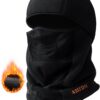 AstroAI Balaclava Ski Mask Winter Fleece Thermal Face Mask Cover for Men Women Warmer Windproof Breathable, Cold Weather Gear for Skiing, Outdoor Work, Motorcycling, Snowboarding, Black-M, 21.5-23"