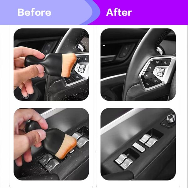 Car Interior Detailing Brush,Soft Bristle Cleaning Brush Car Detailing Brush Dusting Brush,Car Interior Cleaning Tool,Auto Detail Brush Car Dash Duster Brush (Black)