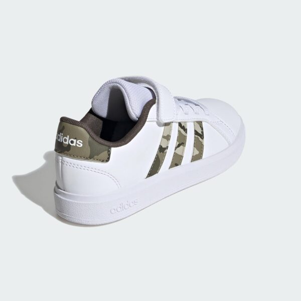 adidas Unisex-Child Grand Court 2.0 Elastic Lace Sneaker