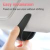 Sunglass Holder for Car Visor Sunglasses Clip Magnetic Leather Glasses Eyeglass Holder Truck Interior Car Accessories for Woman Man -Black