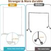 Kids Clothing Rack with Bottom Storage Shelf, Metal Clothes Rack for Kids Dress Up Storage, Freestanding Dance Costume Garment Rack for Hanging Clothes, White