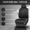 CAR PASS Waterproof Seat Covers Full Set,Neoprene Wetsuit, All-Weather Non-Slip Durable, Universal Fit for SUV, Sedans, Trucks, Vans, with Armrest & Airbag Compatibable