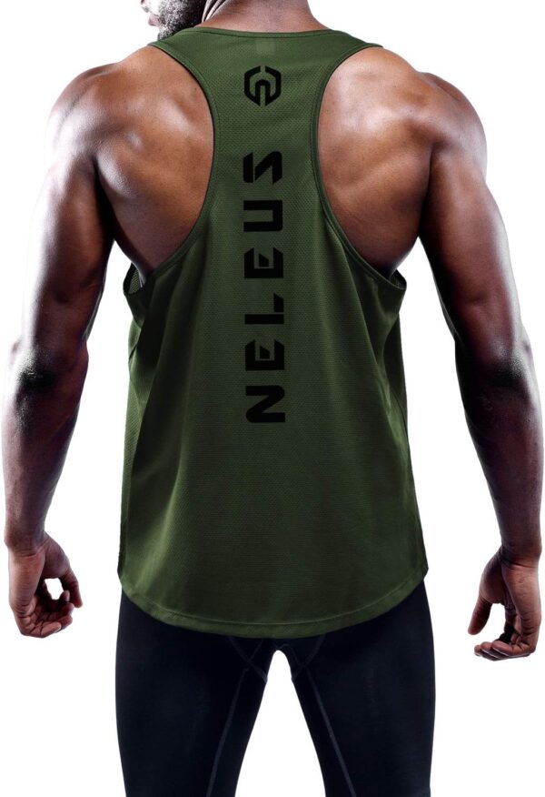 NELEUS Men's 3 Pack Dry Fit Y-Back Muscle Tank Top