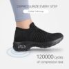 STQ Womens Slip on Walking Shoes Breathable Non Slip Work Shoes Comfortable Air Cushion Orthopedic Sneakers with Arch Support