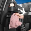 Car Seat Back Organizer - Stylish & Functional Storage for Family Adventures - Cup Holders, Tissue Box & Hooks - Perfect for Kids, Road Trips & Travel (Black)