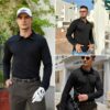 Deyeek Men's Polo Shirts Long Sleeve Golf Polo Shirts for Men Quick Dry UPF 50+ Sun Protection Polos Casual Collared Shirts