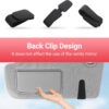 Sunglass Holder for Car Visor Sunglasses Clip Magnetic Leather Glasses Eyeglass Holder Truck Interior Car Accessories for Woman Man -Black