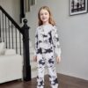 Arshiner Toddler Girl Clothes 2 Piece Outfits Fashion Twist Front Long Sleeve Sweatshirts and Sweatpants Sweatsuit Sets