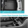 CDEFG 2PCS Lower Center Console Tray Floor Console Organizer with Cup Holder Compatible with 2025 Hyundai Tucson Limited Accessories Middle Console Storage Box