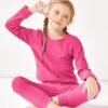 Resinta Girls Kids Cotton Thermal Underwear Set Toddler Girls Long Johns Kids Warm Base Layer Top & Bottom for Kids Winter