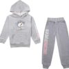 Girls Long Sleeve Hooddie Sweatshirt and Jogger Pants Winter Outfits Unicorn 6-11 Years