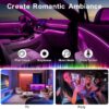 Interior Car LED Strip Lights APP Control, 5 in 1 RGB 16 Million Colors Ambient Lighting Kit with 236 inches Fiber Optic, Music Mode Inside Car Lighting Accessories