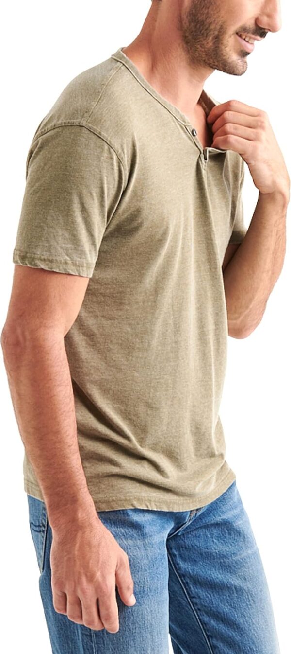 Lucky Brand Men's Venice Burnout Notch Neck Tee