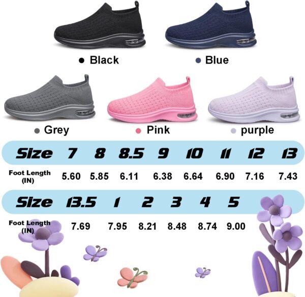 Boys Girls Sock Shoes Toddlers Kids Sneakers Slip on Fitness Tennis Walking School Shoes for Toddler/Little Kid/Big Kid