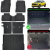 Floor Mats & Trunk Mat & Backrest Mat for 2025 Nissan Kicks,TPE All Weather Protection 2 Rows Car Floor Mats with Trunk Mat with Velcro Rear Seats Backrest