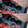 ruihe Carbon Fiber Pattern Car Gear Shift Knob Console Panel Trims Cup Holder Frame Cover Compatible with Fit for Hyundai Tucson 2016 2017 2018 2019 2020 North American Version