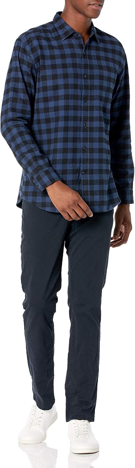 Amazon Essentials Men's Long-Sleeve Flannel Shirt (Available in Big & Tall)