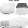 FRACORA Mens White Tennis Shoes Low Top Fashion Sneakers PU Leather Casual Shoe for Men