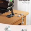 6 Pack Magnetic Cable Clips [Cable Smooth Adjustable] Cord Holder, Under Desk Cable Management, JOYROOM Adhesive Wire Holder Keeper Organizer for Home Office Desk Phone Car Wall Desktop Nightstand