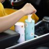 Car Tissue Holder with Facial Tissues Bulk - 4 PK Car Tissues Cylinder, Tissue Holder for Car, Travel Tissues for Car Cup Holder, Refill Car Tissue Box Round Container