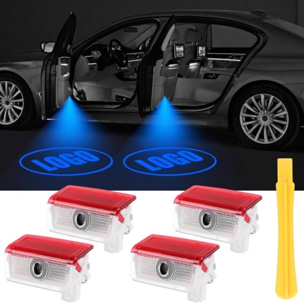 Car Door Lights Logo Projector, Compatible with EQC/G/M/E/B/A/C/GL/GLC/GLE/GLS/GLA Accessories,3D Ghost Shadow Light,Door Logo Projector Lights,HD Upgraded Welcome Light（Be-n-z, 4）