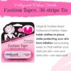 Hollywood Fashion Secrets Double Stick Fashion Tape, Seamless Style Support, Skin-Friendly Adhesive, for All Fabrics, 36-Strip Pack