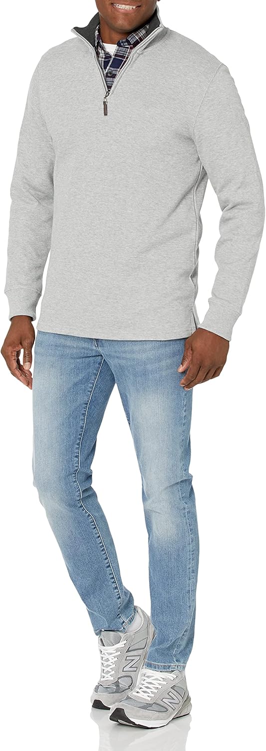 Amazon Essentials Men's Quarter-Zip French Rib Sweater