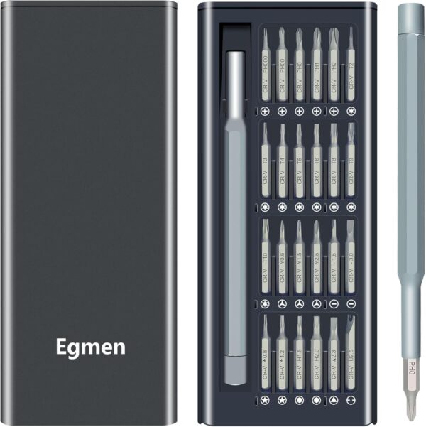 Precision Screwdriver Set, 25 in 1 Mini Magnetic Small Screwdriver Set Case for PC, Eyeglasses, Computer, Electronic, Watch Repair Kit with Phillips and Star Tiny Screw Driver