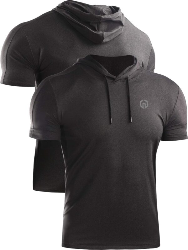 NELEUS Men's Dry Fit Performance Athletic Shirt with Hoods