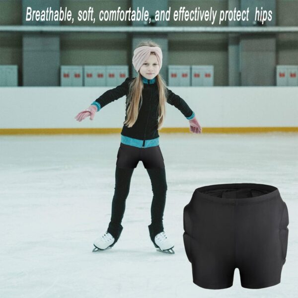 Kids Padded Shorts-HIPS Protective Pads Shorts for Snowboard Ski Skating Cycling,3D Protection for Butt Tailbone