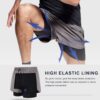 Surenow Mens 2 in 1 Running Shorts Quick Dry Athletic Shorts with Liner, Workout Shorts with Zip Pockets and Towel Loop