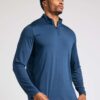 Real Essentials 3 Pack: Men's Dry-Fit Active Quarter Zip Long Sleeve Athletic Performance Pullover (Available In Big & Tall)