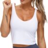 THE GYM PEOPLE Womens' Sports Bra Longline Wirefree Padded with Medium Support