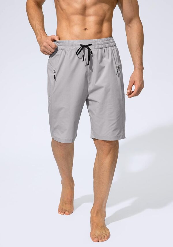 Men's Swim Trunks Quick Dry Board Shorts with Zipper Pockets Beach Shorts Bathing Suits for Men - No Mesh Liner