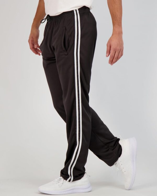 Real Essentials 3 Pack: Men's Mesh Athletic Gym Workout Lounge Open Bottom Sweatpants with Pockets (Available in Big & Tall)