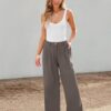 LILLUSORY Wide Leg Dress Pants Women's High Waisted Dressy Trousers