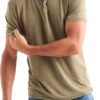 Lucky Brand Men's Venice Burnout Notch Neck Tee