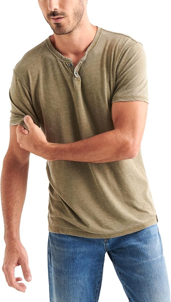 Lucky Brand Men's Venice Burnout Notch Neck Tee