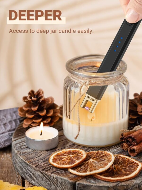 Candle Lighter Stocking Stuffers for Women Men: Electric Plasma Flameless Rechargeable Lighters Christmas Birthday Gifts Present for Her Women Men Mom Adults Cool Gadget for Kitchen Home Camping