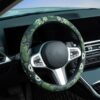 Sage Green Floral and Plant Steering Wheel Cover Auto Steering Wheel Protector, Anti-Slip, Breathable, Absorbing Sweat, Universal Plant Car Accessories 14.5–15 inch,Fit for Most Car, Trucks, SUV