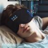 LC-dolida Sleep Headphones, 3D Sleep Mask Bluetooth Wireless Music Eye Mask, Sleeping Headphones for Side Sleepers Sleep Mask with Bluetooth Headphones Ultra-Thin Stereo Speakers Perfect for Sleeping